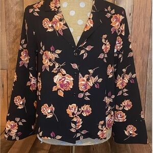 BP Floral Black Women's Top